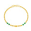 22K Gold Beaded Bracelet with Textured Gold & Pearls (3.5 grams)