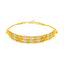 22K Gold Triple-Row Textured Bead & Pearl Bracelet (9.4 grams)