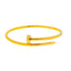 22K Yellow Gold Nail Design Open Bangle (24 grams)