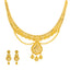 22K Yellow Gold Filigree Necklace Set (41.6gm)