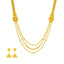 22K Yellow Gold Filigree Necklace Set (60gm)