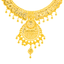 22K Yellow Gold Filigree Necklace Set (78.6gm)
