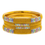22K Yellow Gold Meenakari Bangle Set of 4 (45.5gm)
