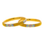 22K Yellow Gold Artisanal Bangle Set of 2 (29.4gm)