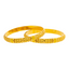 22K Yellow Gold Artisanal Bangle Set of 2 (25.8gm)
