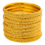 22K Yellow Gold Artisanal Bangle Set of 6 (95.5gm)