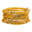 22K Yellow Gold Meenakari Bangle Set of 6 (88.5gm)