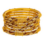 22K Yellow Gold Meenakari Bangle Set of 6 (94.3gm)