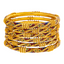 22K Yellow Gold Meenakari Bangle Set of 6 (92gm)