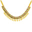 22K Yellow Gold 18 Inch Temple Necklace w/ Emerald, Ruby & CZ (29.2gm)