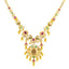 22K Yellow Gold 22 Inch Temple Necklace w/ Emerald, Ruby, CZ & Antique Accents (45.2gm)