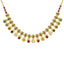 22K Yellow Gold 18 Inch Temple Necklace w/ Emerald, Ruby, CZ, Sapphire & Pearls (37.6gm)