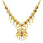22K Yellow Gold 20 Inch Temple Necklace w/ Emerald, Ruby, CZ, Pearls & Sapphires (46.7gm)