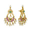 22K Yellow Gold Guttapusalu Necklace Set w/ Emerald, Ruby, Pearls & CZ (103.8gm)