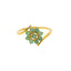 22K Yellow Gold & Emerald Cocktail Ring (2.5gm)
