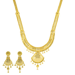 22K Yellow Gold Bridal Necklace Set (76.1gm)