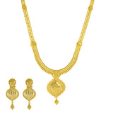 22K Yellow Gold Bridal Necklace Set (69.3gm) | 



Embrace the timeless allure of traditional Indian gold jewelry with this stunning 22k yellow ...