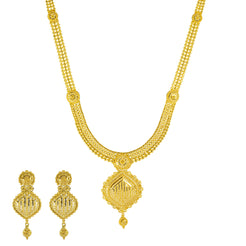 22K Yellow Gold Bridal Necklace Set (69.3gm)