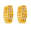 22K Yellow Gold & CZ Huggie Earrings (2.6gm)