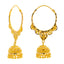 22K Yellow Gold Jhumki Hoop Earrings (9.2gm)