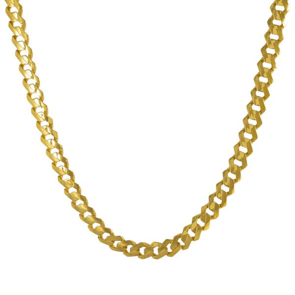 22K Yellow Gold Cuban Link Chain (103.5gm) | 



Experience the allure of fine gold jewelry with this 22k yellow gold Cuban Link chain by Vira...