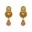 22K Antique Gold Jewelry Set w/ CZ, Kundan, Emerald, & Ruby (32.8gm)