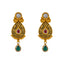 22K Antique Gold Jewelry Set w/ CZ, Kundan, Emerald & Ruby (36.6gm)