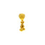 18K Yellow Gold Beaded Nose Pin (0.3 grams)