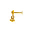 18K Yellow Gold Beaded Nose Pin (0.3 grams)