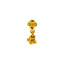 18K Yellow Gold Beaded Nose Pin (0.3 grams)