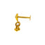 18K Yellow Gold Beaded Nose Pin (0.3 grams)