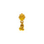 18K Yellow Gold Beaded Nose Pin (0.3 grams)