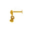 18K Yellow Gold Beaded Nose Pin (0.3 grams)