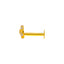 18K Yellow CZ Gold Nose Pin (0.2 grams)