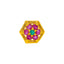 18K Yellow Gold Emerald and Ruby Nose Pin (0.2 grams)