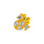 18K Yellow Gold CZ Nose Pin (0.2 grams)
