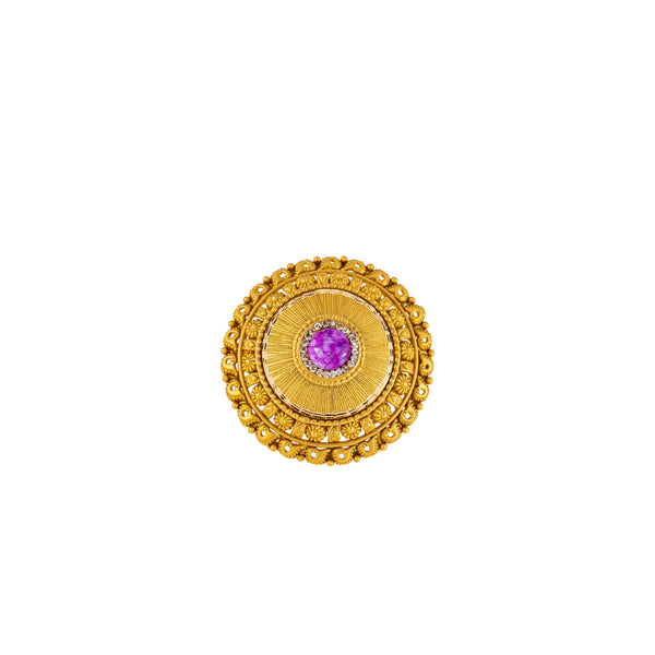 22K Antique Gold, CZ & Sapphire Cocktail Ring (8.4gm) | 



Adorn your hand with the splendor of this 22k antique gold cocktail ring by Virani Jewelers. ...