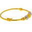 22K Yellow & White Gold Openable Bangle Size 2.2 (12.2 grams)