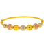 22K Multi-Tone Gold Ball Bead Bangle Size 2.2 (14.7 grams)