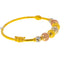 22K Multi-Tone Gold Ball Bead Bangle Size 2.2 (14.7 grams)