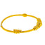 22K Yellow Gold Beaded Bangle Size 2.2 (11.1 grams)