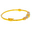 22K Multi-Tone Gold Ball Bead Bangle Size 2.2 (11.5 grams)
