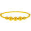 22K Yellow Gold Beaded Bangle Size 2.2 (12.4 grams)