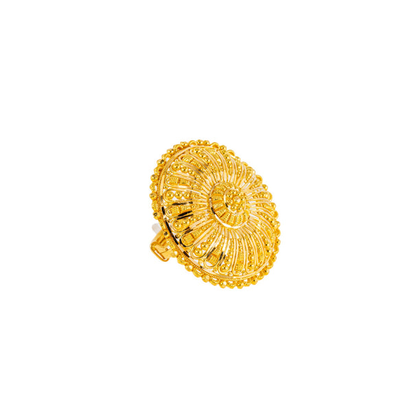 22K Antique Gold Cocktail Ring (10.3gm) | 



Elevate your ensemble with the splendor of this 22k antique gold cocktail ring by Virani Jewe...