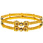 22K Gold Meenakari Bangle Set with Filigree Size 2.4 (29.4 grams)