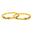 22K Yellow Gold Meenakari Bangles Pair Size 2.4 (37.3 grams)