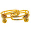 22K Yellow Gold Meenakari Bangles Pair Size 2.6 (63.5 grams)