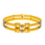 22K Yellow Gold Meenakari Bangle Pair Size 2.4 (33.4 grams)