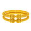 22K Yellow Gold Filigree Bangle Pair Size 2.4 (46.5 grams)