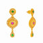 22K Yellow Gold Emerald, Ruby, & Polki Necklace Set (59.6 grams)
